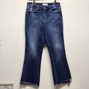 Flying Monkey High Rise Cropped Flare Jeans Size 29